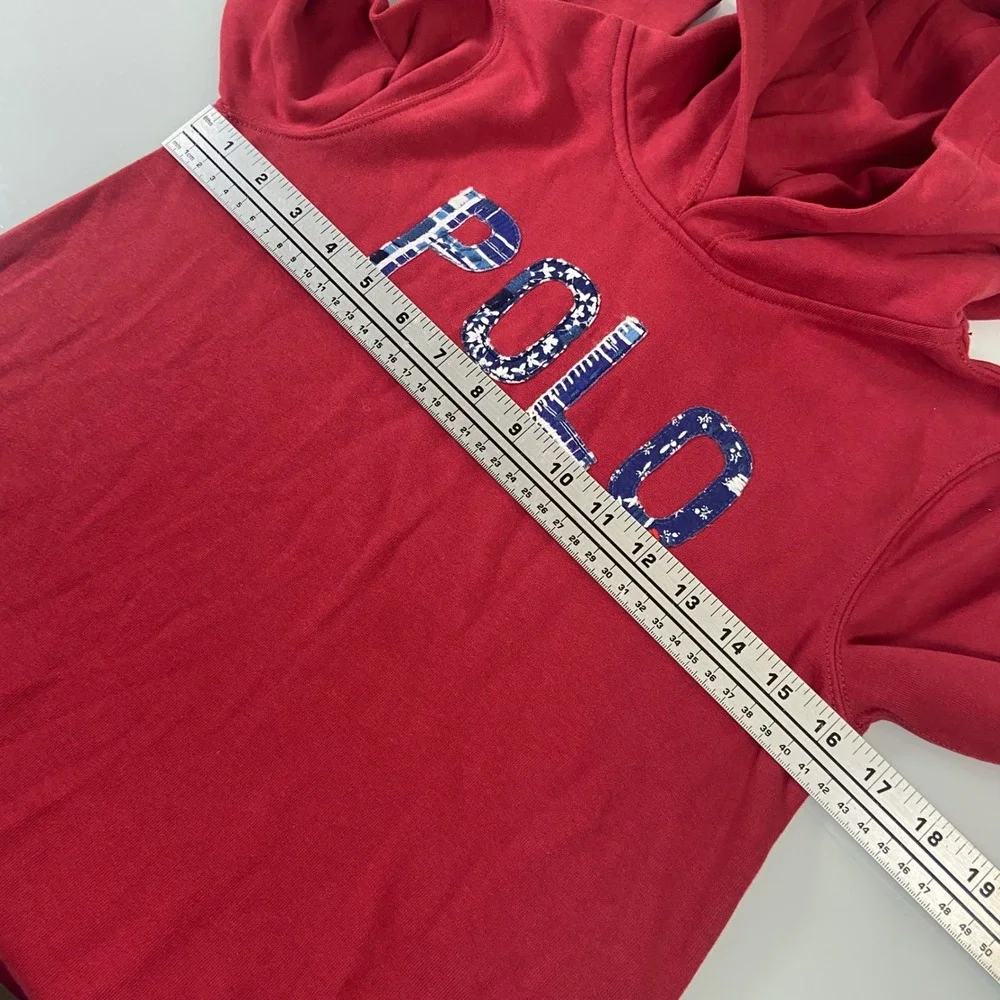 Ralph Lauren Kids Girls Red Polo‎ Logo Fleece Hoodie Dress Size L 12-14 NWT